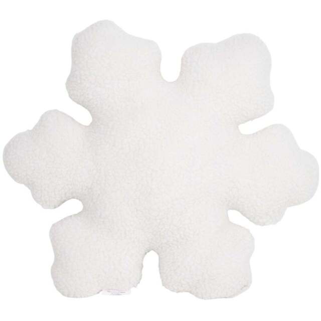 Snowflake Shaped Cushion - White - Wilko - image 1
