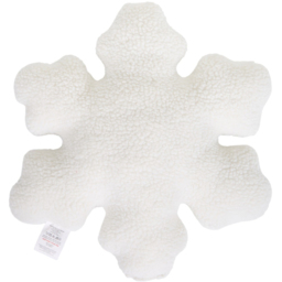 Snowflake Shaped Cushion - White - Wilko - thumbnail 3