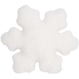 Snowflake Shaped Cushion - White - Wilko - thumbnail 1