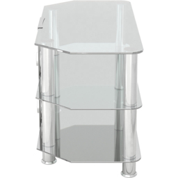 AVF Classic 2 Shelf Clear and Chrome Glass Corner TV Unit with Cable Management - AVF Group Ltd - Wilko - thumbnail 5