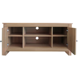 Loft24 Emerald 2 Door 2 Shelf Oak TV Stand - Size: 58 x 120 x 39cm - Nature - Wilko - thumbnail 5