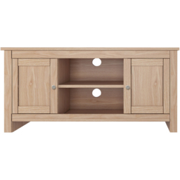 Loft24 Emerald 2 Door 2 Shelf Oak TV Stand - Size: 58 x 120 x 39cm - Nature - Wilko - thumbnail 4