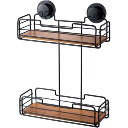 Oslo Bamboo 2 Tier Rack - Black - Wilko - thumbnail 1