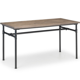 Julian Bowen Carnegie Elm Wood 4 Seater Dining Table Mocha and Black - Wilko - thumbnail 4