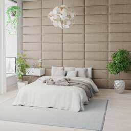 Aspire EasyMount Mink Cream Malham Weave Upholstered Wall Mounted Headboard Panels 8 Pack - Aspire Beds - Wilko - thumbnail 3