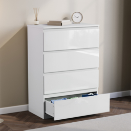 Vida Designs Glinton 4 Drawer White Chest of Drawers - Wilko - thumbnail 5