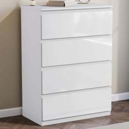 Vida Designs Glinton 4 Drawer White Chest of Drawers - Wilko - thumbnail 1