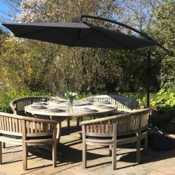 Monster Shop Black Cantilever Parasol 3m - MonsterShop - Wilko - thumbnail 3