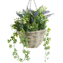 Lavender Hanging Basket - Purple and Green - Size: 31 x 57 x 31 cm - Wilko - thumbnail 5