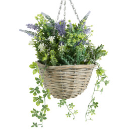 Lavender Hanging Basket - Purple and Green - Size: 31 x 57 x 31 cm - Wilko - thumbnail 4