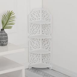 Living and Home Multi Tiered White Corner Plant Stand - Size: 22 x 30 x 80cm - Wilko - thumbnail 7
