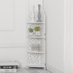 Living and Home Multi Tiered White Corner Plant Stand - Size: 22 x 30 x 80cm - Wilko - thumbnail 3