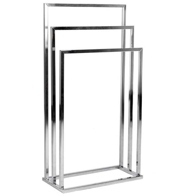 Bath Vida 3 Tier Square Towel Stand - Size: 85 x 45 x 22cm - Wilko - image 1