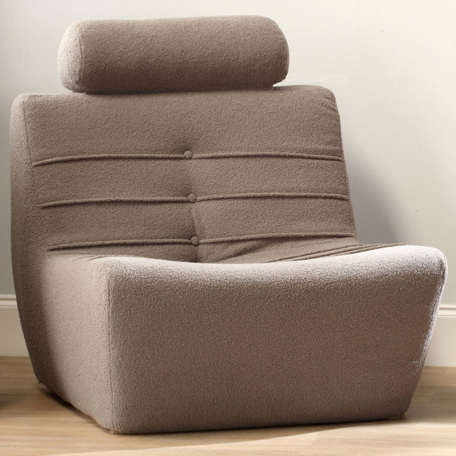 Desser Furniture Shadow Grey Boucle Fabric Cosy Chair - Size: Single - Wilko - image 1