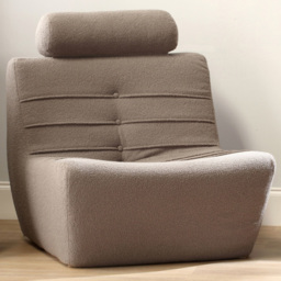 Desser Furniture Shadow Grey Boucle Fabric Cosy Chair - Size: Single - Wilko