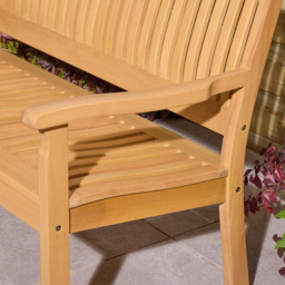 Rowlinson Farnham 2 Seater Natural Garden Bench - Brown - Wilko - thumbnail 6