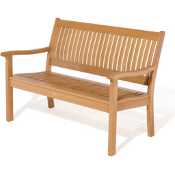 Rowlinson Farnham 2 Seater Natural Garden Bench - Brown - Wilko - thumbnail 3