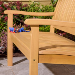 Rowlinson Farnham 2 Seater Natural Garden Bench - Brown - Wilko - thumbnail 4