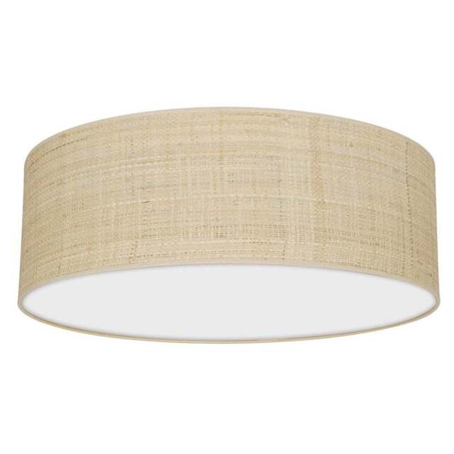 Milagro Marshall Rattan White Ceiling Lamp 230V - Size: 50 x 50 x 13cm - Wilko - image 1