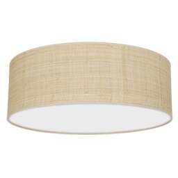 Milagro Marshall Rattan White Ceiling Lamp 230V - Size: 50 x 50 x 13cm - Wilko - thumbnail 1