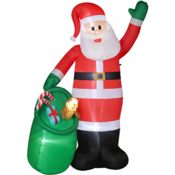 Everglow Giant Christmas Blow Up Inflatable Santa Claus Decoration with Built-in LEDs 9ft - Size: 275 x 90 x 180cm - Red - Wilko - thumbnail 3
