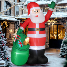 Everglow Giant Christmas Blow Up Inflatable Santa Claus Decoration with Built-in LEDs 9ft - Size: 275 x 90 x 180cm - Red - Wilko - thumbnail 1