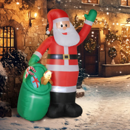 Everglow Giant Christmas Blow Up Inflatable Santa Claus Decoration with Built-in LEDs 9ft - Size: 275 x 90 x 180cm - Red - Wilko - thumbnail 5