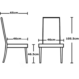 Red Set of 2 Tufted High Back Fabric Dining Chair - MCC - Wilko - thumbnail 7