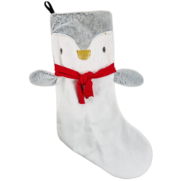 Large Penguin Christmas Stocking White - Wilko