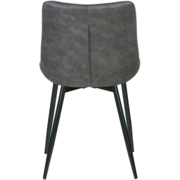 Alba Set of 2 Grey Suede Effect Plush Padded Dining Chairs - MCC - Wilko - thumbnail 6