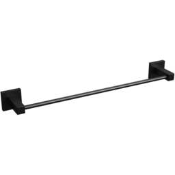 Rothley Matt Black Square Towel Rail 450mm - Size: 9.5 x 6.5 x 52cm - Wilko