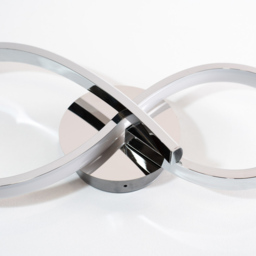 ValueLights Infinity Chrome Swirl Integrated LED Ceiling Light - Size: 41 x 18.5 x 8cm - Silver - Wilko - thumbnail 5