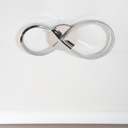 ValueLights Infinity Chrome Swirl Integrated LED Ceiling Light - Size: 41 x 18.5 x 8cm - Silver - Wilko - thumbnail 6