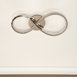 ValueLights Infinity Chrome Swirl Integrated LED Ceiling Light - Size: 41 x 18.5 x 8cm - Silver - Wilko - thumbnail 7