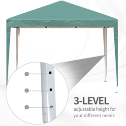 Outsunny 3 x 3m Green Marquee Pop Up Gazebo - Size: 255 x 295 x 295cm - Wilko - thumbnail 6