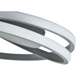 Happy Homewares Single Loop Strip Matt Grey Flush LED Powered Ceiling Light - Size: 9 x 39 x 39cm - Wilko - thumbnail 4