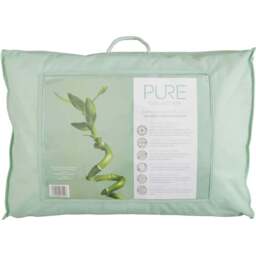 Bellissimo Bamboo Box Pillow - Size: Single - White - Wilko - thumbnail 1