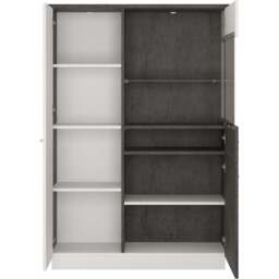 Florence Zingaro 2 Door Right Hand Display Cabinet - Grey - Furniture To Go - Wilko - thumbnail 4