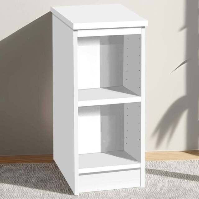R White Cabinets 2 Shelf White Desk Height Wide Bookcase - Size: 72.8 x 30 x 54cm - Wilko - image 1
