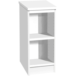 R White Cabinets 2 Shelf White Desk Height Wide Bookcase - Size: 72.8 x 30 x 54cm - Wilko - thumbnail 3