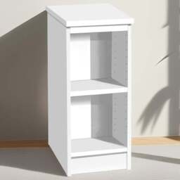 R White Cabinets 2 Shelf White Desk Height Wide Bookcase - Size: 72.8 x 30 x 54cm - Wilko - thumbnail 1