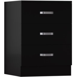 FWStyle Tunis 3 Drawer Matt Black Chest of Drawer - Wilko - thumbnail 3
