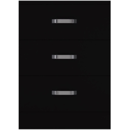 FWStyle Tunis 3 Drawer Matt Black Chest of Drawer - Wilko - thumbnail 4