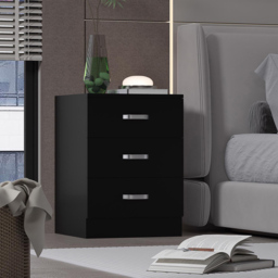 FWStyle Tunis 3 Drawer Matt Black Chest of Drawer - Wilko - thumbnail 7