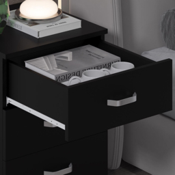 FWStyle Tunis 3 Drawer Matt Black Chest of Drawer - Wilko - thumbnail 5