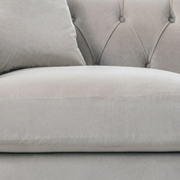 Elsie Chesterfield 6 Seater Chalk Plush Velvet Sofa Suite - Grey - Wilko - thumbnail 7
