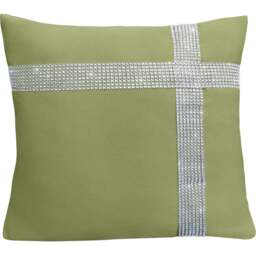 Velosso Diamante Cross Green Filled Cushion 43 x 43cm 2 Pack - Wilko