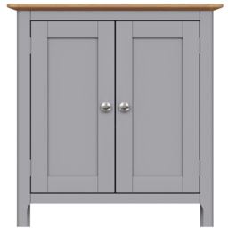 FWStyle Taberno 2 Door Dove Grey and Oak Compact Sideboard - Size: 67 x 65 x 33cm - Wilko - thumbnail 4