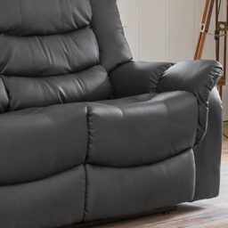 Almeira 2 Seater Grey Bonded Leather Recliner Sofa - Artemis Home - Wilko - thumbnail 3