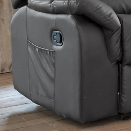 Almeira 2 Seater Grey Bonded Leather Recliner Sofa - Artemis Home - Wilko - thumbnail 4